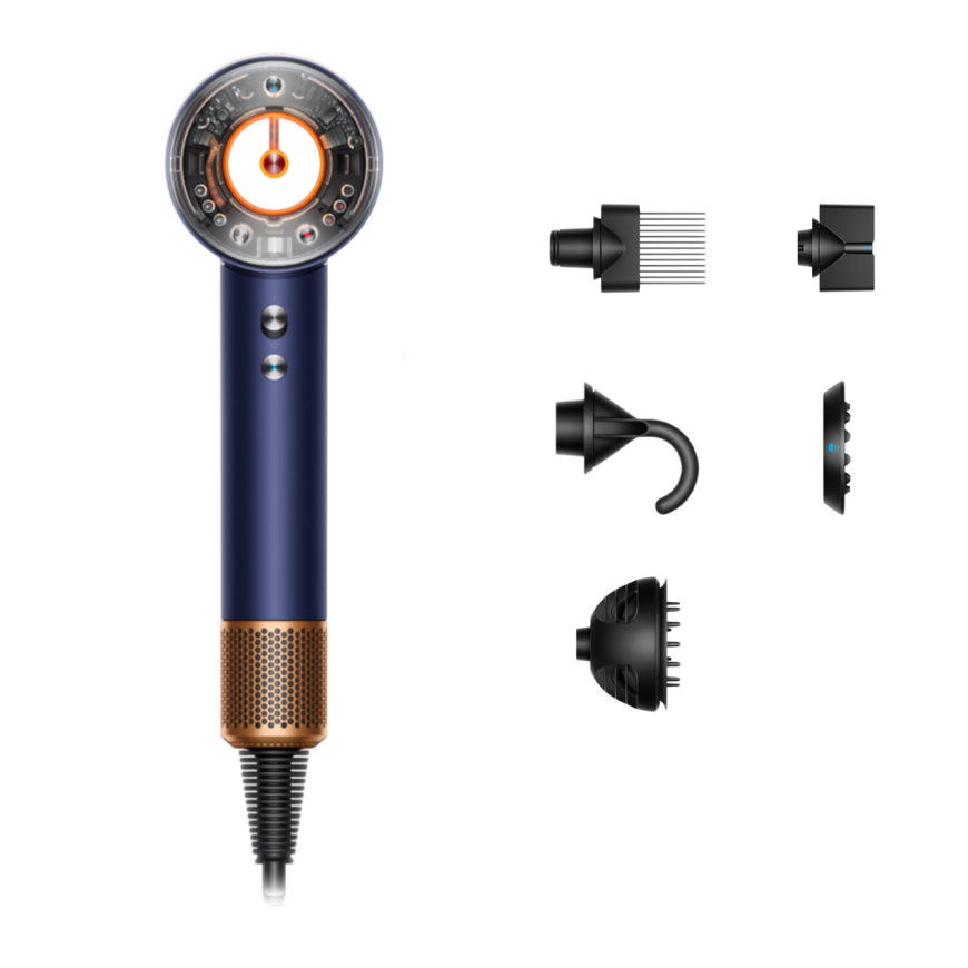 Фен Dyson Supersonic Nural HD16 Straight+Wavy, Prussian Blue/Rich Copper