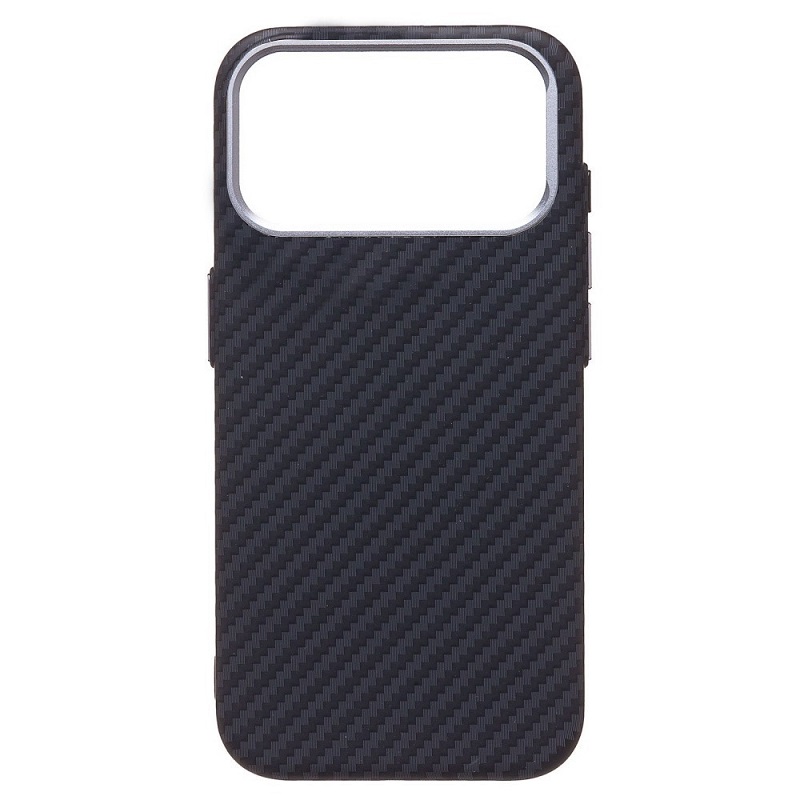 Чехол для iPhone 17 Pro Max Luxo Carbon Life+ with MagSafe, черный