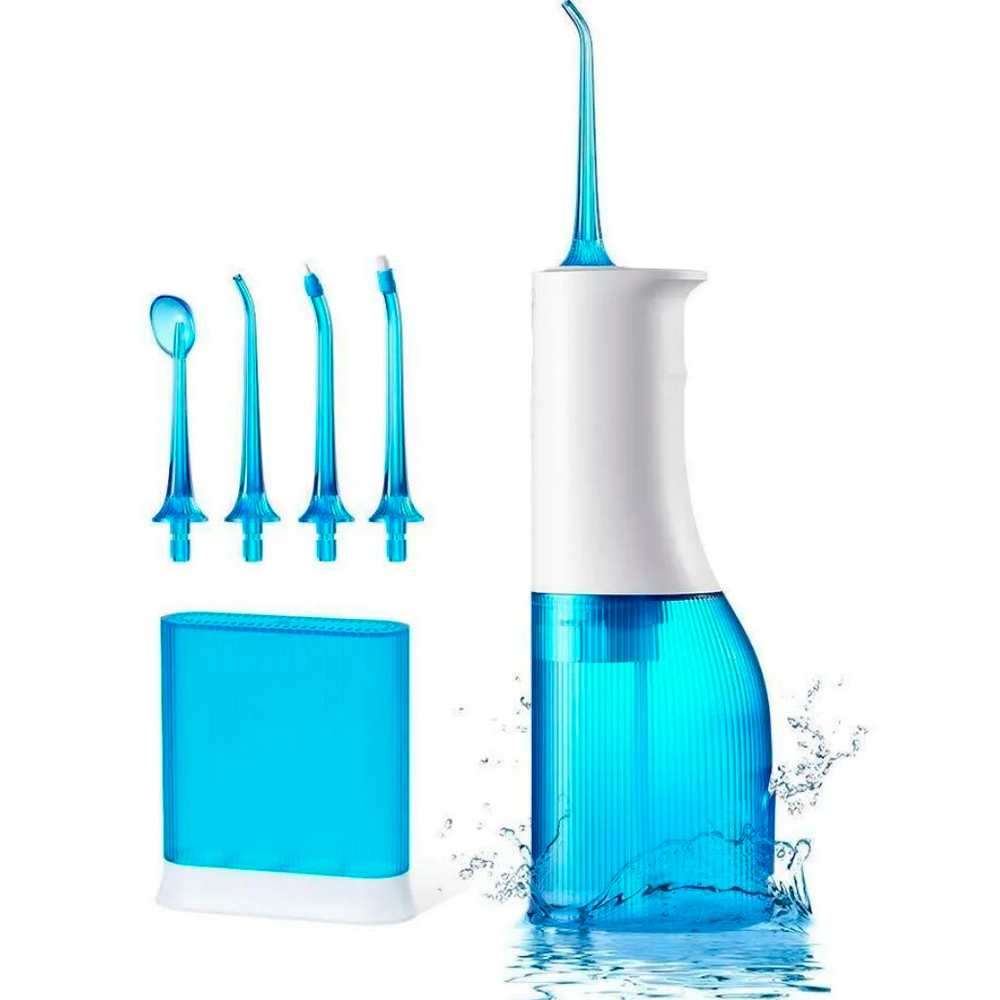 Беспроводной ирригатор Soocas W3 Pro (4 сменные насадки, футляр для насадок), голубой