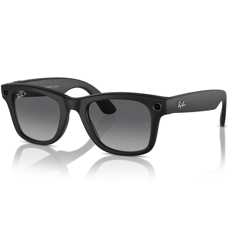 Смарт-очки Ray-Ban Wayfarer Matte Black Polar Gradient Graphite L