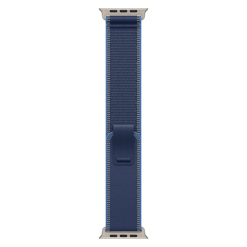 Apple Watch Ultra 3 49mm Natural Titanium Case with Blue Trail Loop S/M