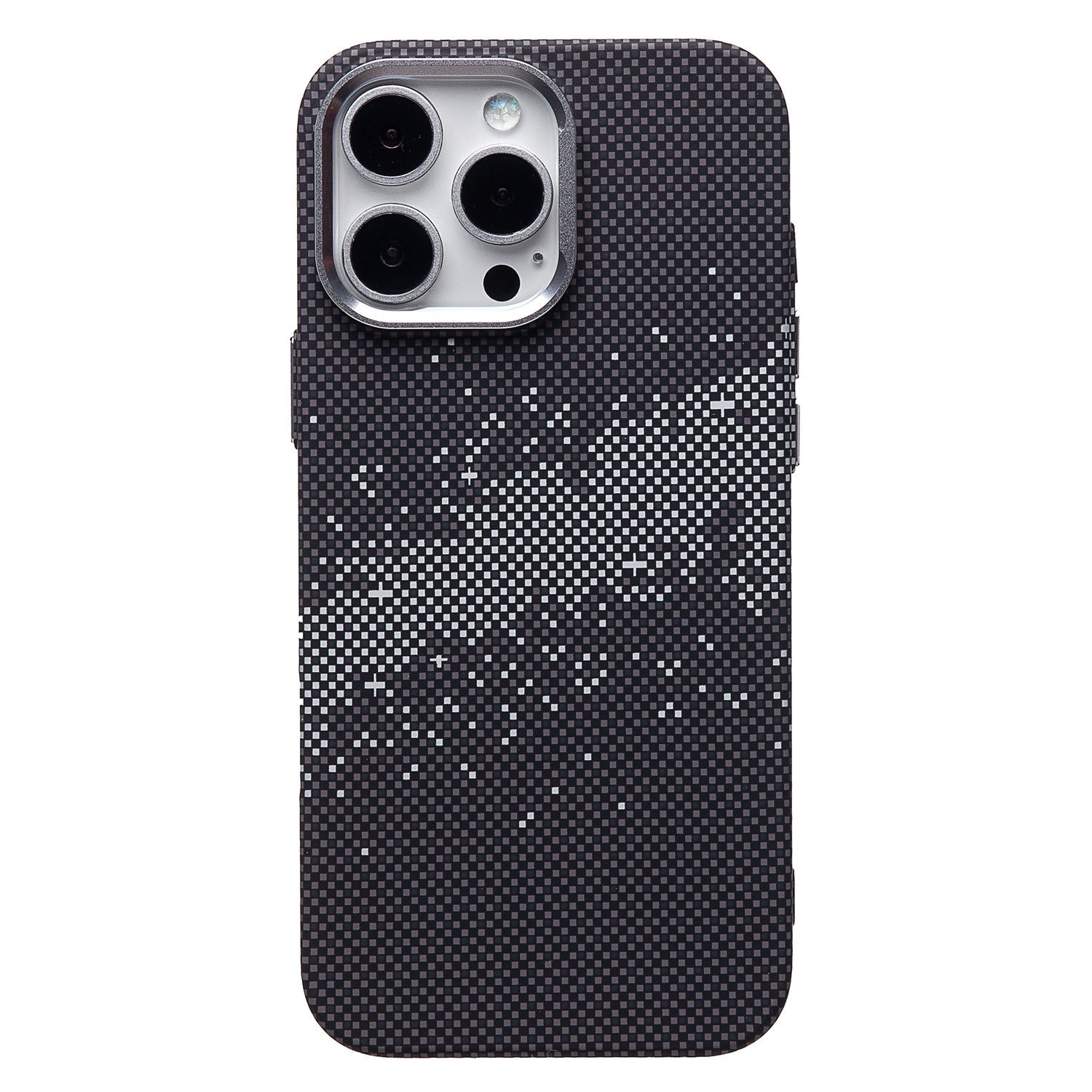 Чехол для iPhone 16 Pro Max Luxo Carbon Life+ with MagSafe, полоса черный