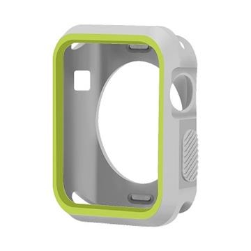 Чехол для Apple Watch 42mm силиконовый, серо-зеленый