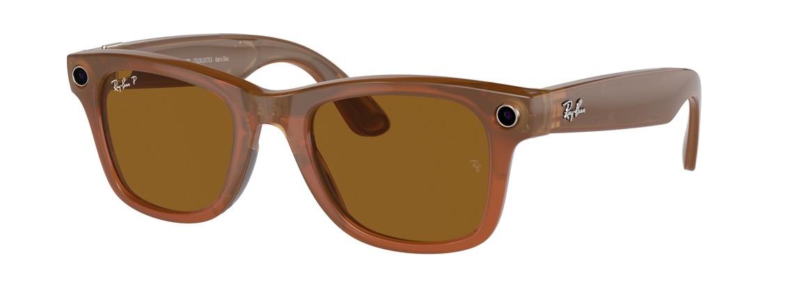 Смарт-очки Ray-Ban Wayfarer Caramel Polar Gradient Brown M