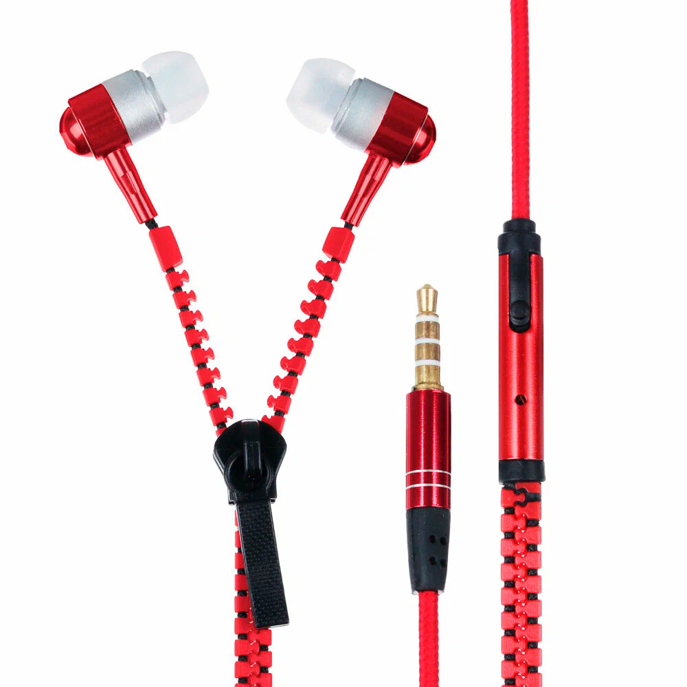 Проводные наушники Zipper, red