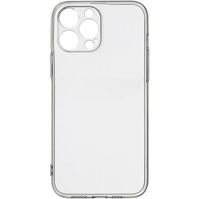 Чехол для iPhone 16 Pro силиконовый + камера, прозрачный