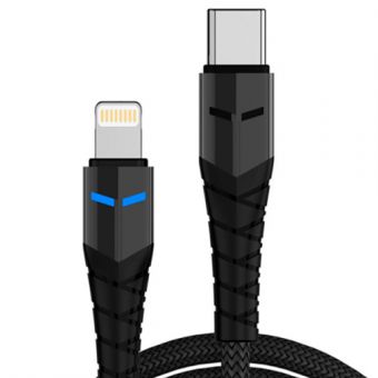 Кабель TFN Type-C/Lightning Knight 5A 1м, черный