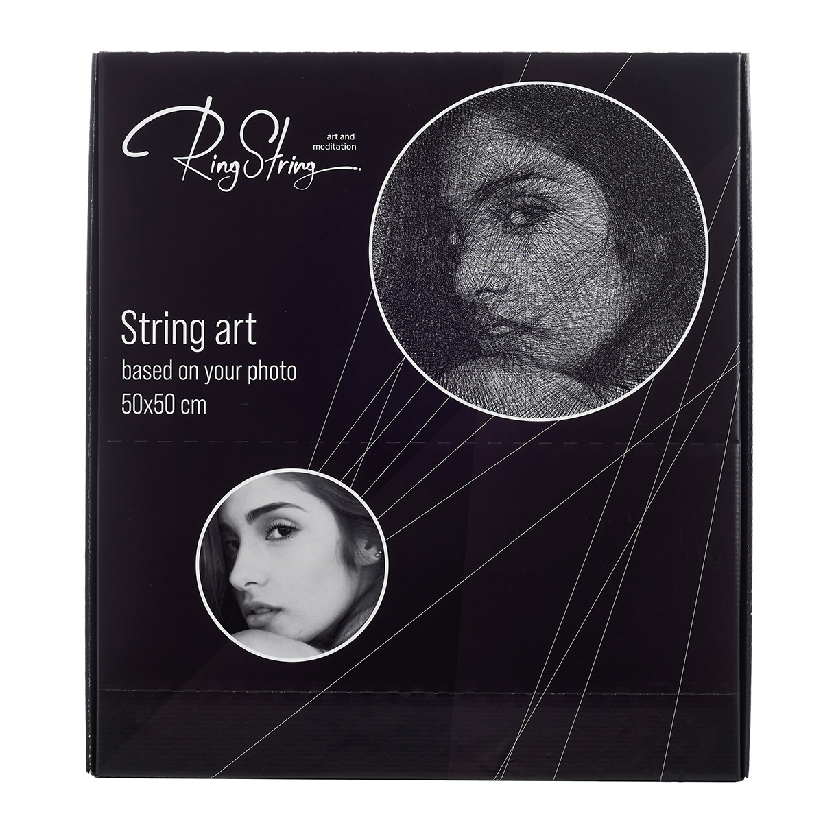 Картина нитями из фото RingString 50см х 50см