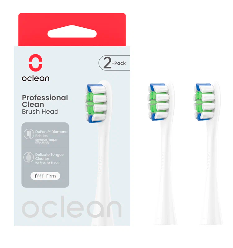 Насадки для зубной щетки Oclean Firm Brush Head P1C1 (2 шт.), белый