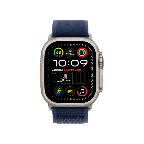 Apple Watch Ultra 2 GPS+Cellular 49mm Natural Titanium Case Blue Trail Loop M/L